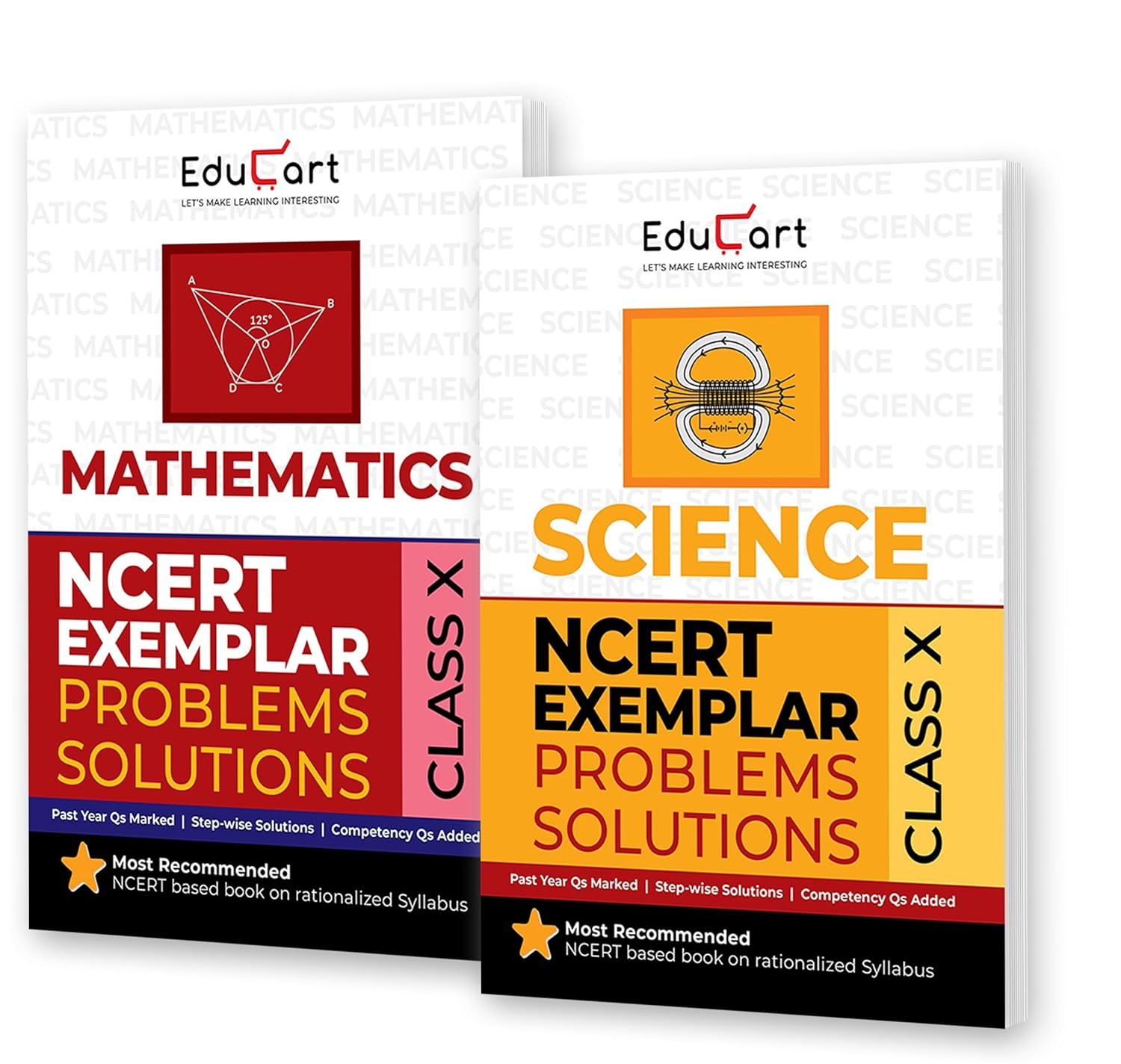 Educart NCERT Exemplar Class 10 Science & Mathematics 2026 Problems Solutions (For 2026-27 Board Exam)