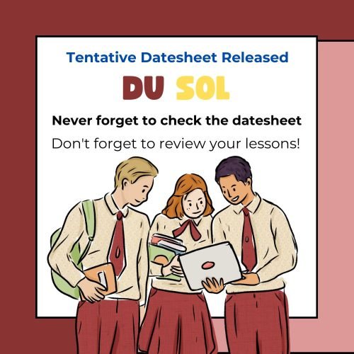 DU SOL Tentative Datesheet Released 2026 – Check Latest Exam Schedule Now