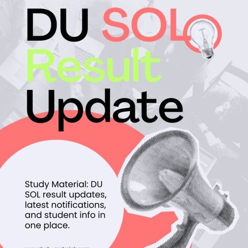 DU SOL Result 2026 Latest Update – Check Your Score Easily | Study Material